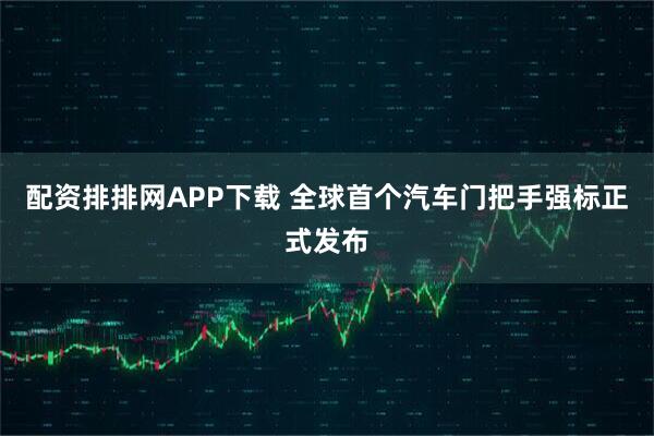 配资排排网APP下载 全球首个汽车门把手强标正式发布